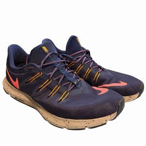 Nike Womens Quest 2 SE Runnning Shoes Size 10 Blackened Blue Flash Crimson